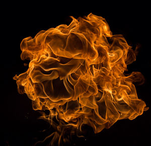 Close-up of smoke against black background