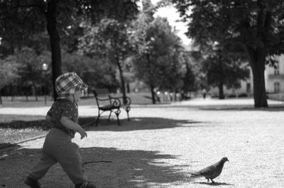 Full length of girl in park