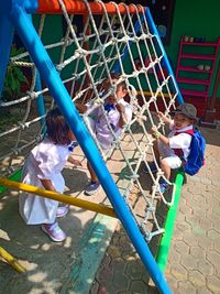 Children playing in playground