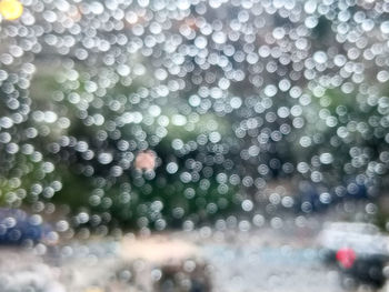 Full frame shot of wet glass