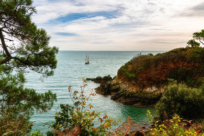 Scenic view of sea against sky