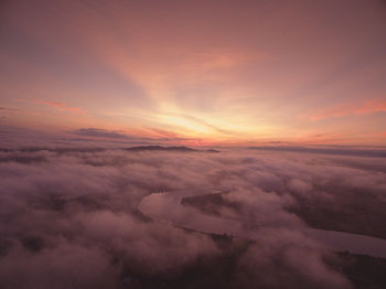 Scenic view of cloudscape against sky during sunset