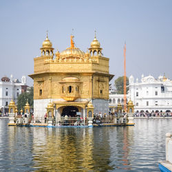 Beautiful view of golden temple 
 - harmandir sahib in amritsar, punjab, india, famous indian sikh