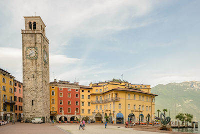 Exterior of historic building against sky in city