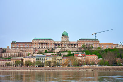 Grand buda castle in budapest. historical architecture