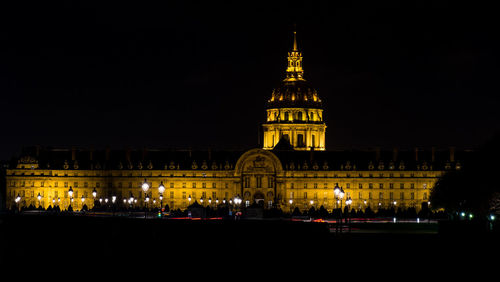 Illuminated city at night