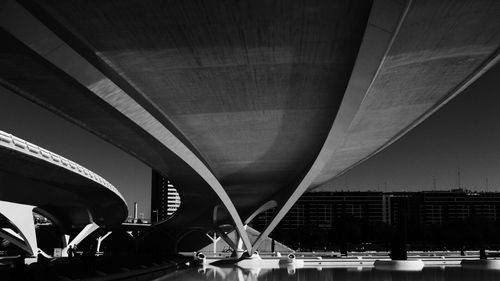 High angle view of bridge