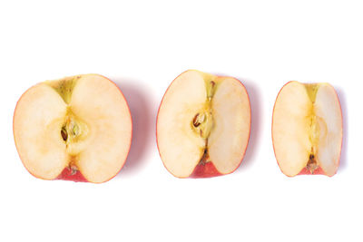 Close-up of apple against white background