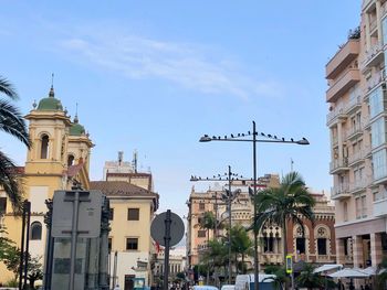 Low angle view of buildings against sky