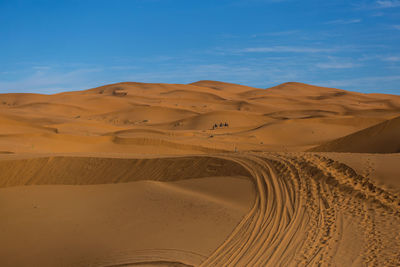 Scenic view of desert against sky