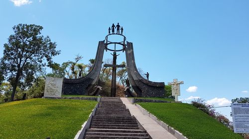 View of historical building against blue sky