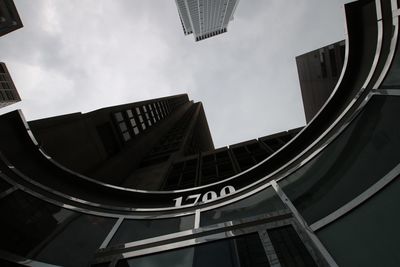 Low angle view of buildings against sky