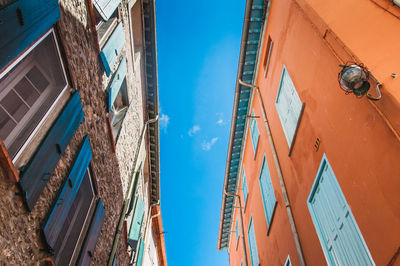 Low angle view of buildings against sky