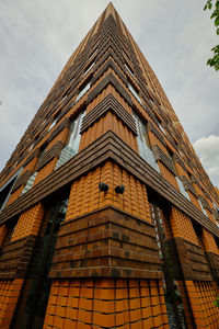 Amsterdam, netherlands. symphony office building in business district zuidas. low angle view.