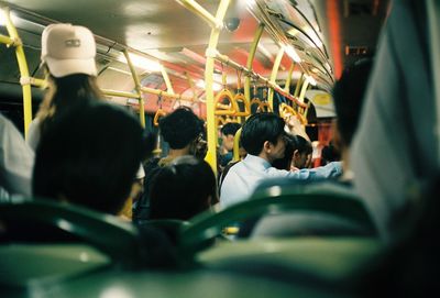 People traveling in bus