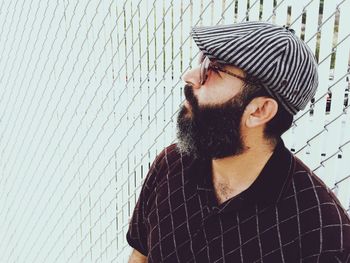 Close-up of young man standing outdoors