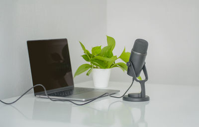 Close-up of objects on table