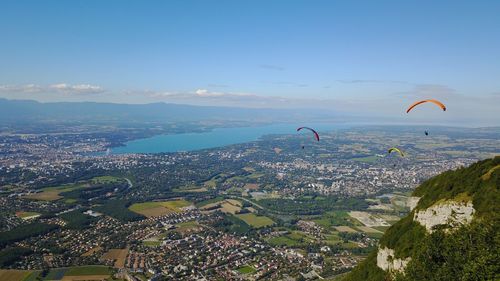 Paragliding above the saleve