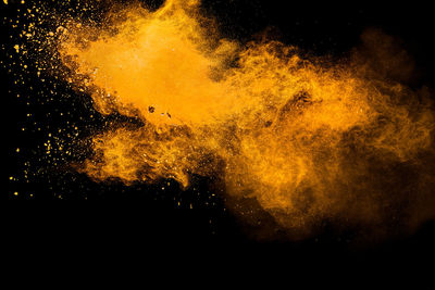 Abstract image of smoke against black background