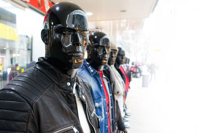 Mannequin wearing clothes at store display