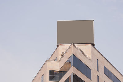 Low angle view of building against clear sky