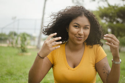 Portrait of a smiling young woman