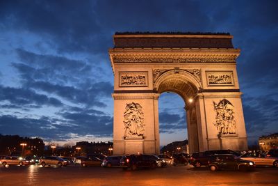 View of monument at dusk