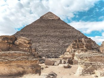 Ruins and the pyramids of giza