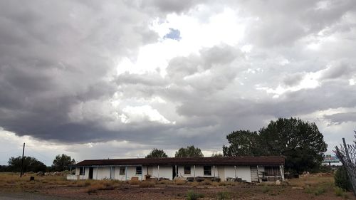 Panoramic view of built structure against sky