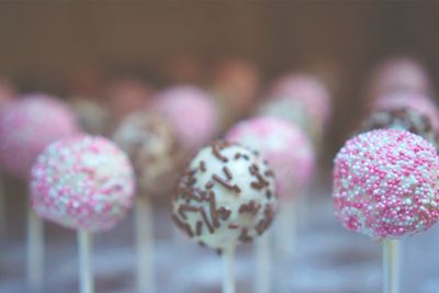 Close-up of cake pops