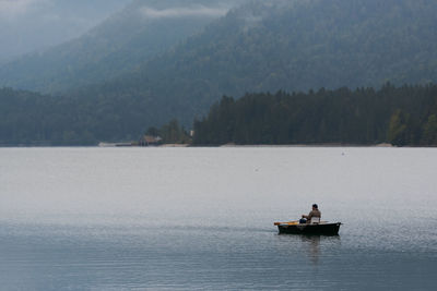 Scenic view of lake against mountains