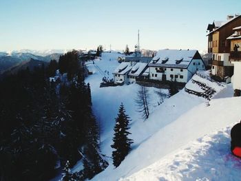 View of snow covered mountain