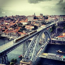 Bridge over river in city