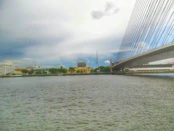 Building against cloudy sky