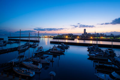 Boats in harbor