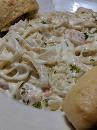 Close-up of meal served in plate