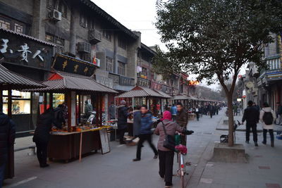 Woman walking in city