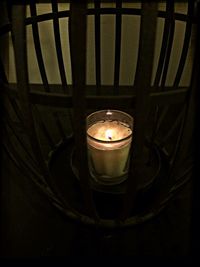 Close-up of lit candle