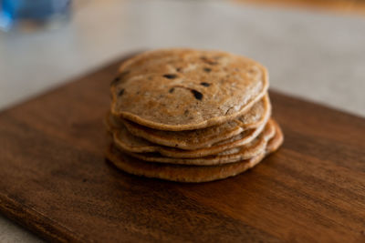 Close-up of cookies on table