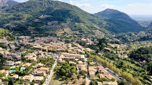 High angle view of townscape