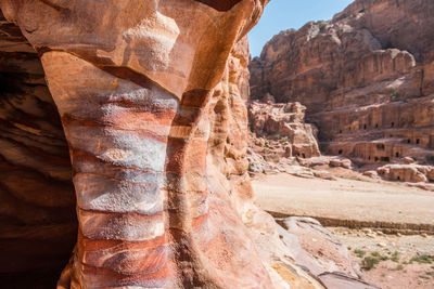 Rock formations on land