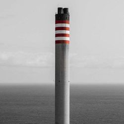 View of lighthouse in sea