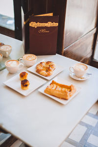 Close-up of food on table