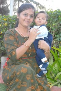 Portrait of mother and daughter