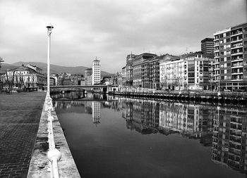 View of river with buildings in background