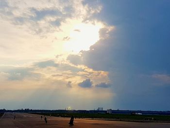 Panoramic view of field against sky