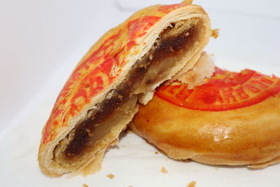 Close-up of dessert served in plate