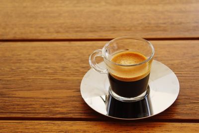 Close-up of coffee on table