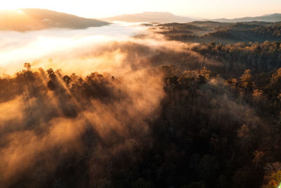 Flying above