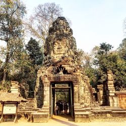 Low angle view of temple